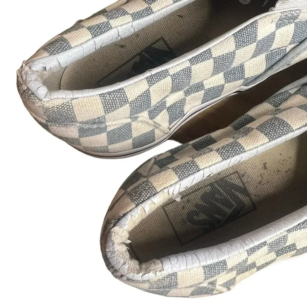 Vans Baby Blue/True White Checkerboard‎ Slip-On Sneaker - Men's 9 / Women's 10.5
